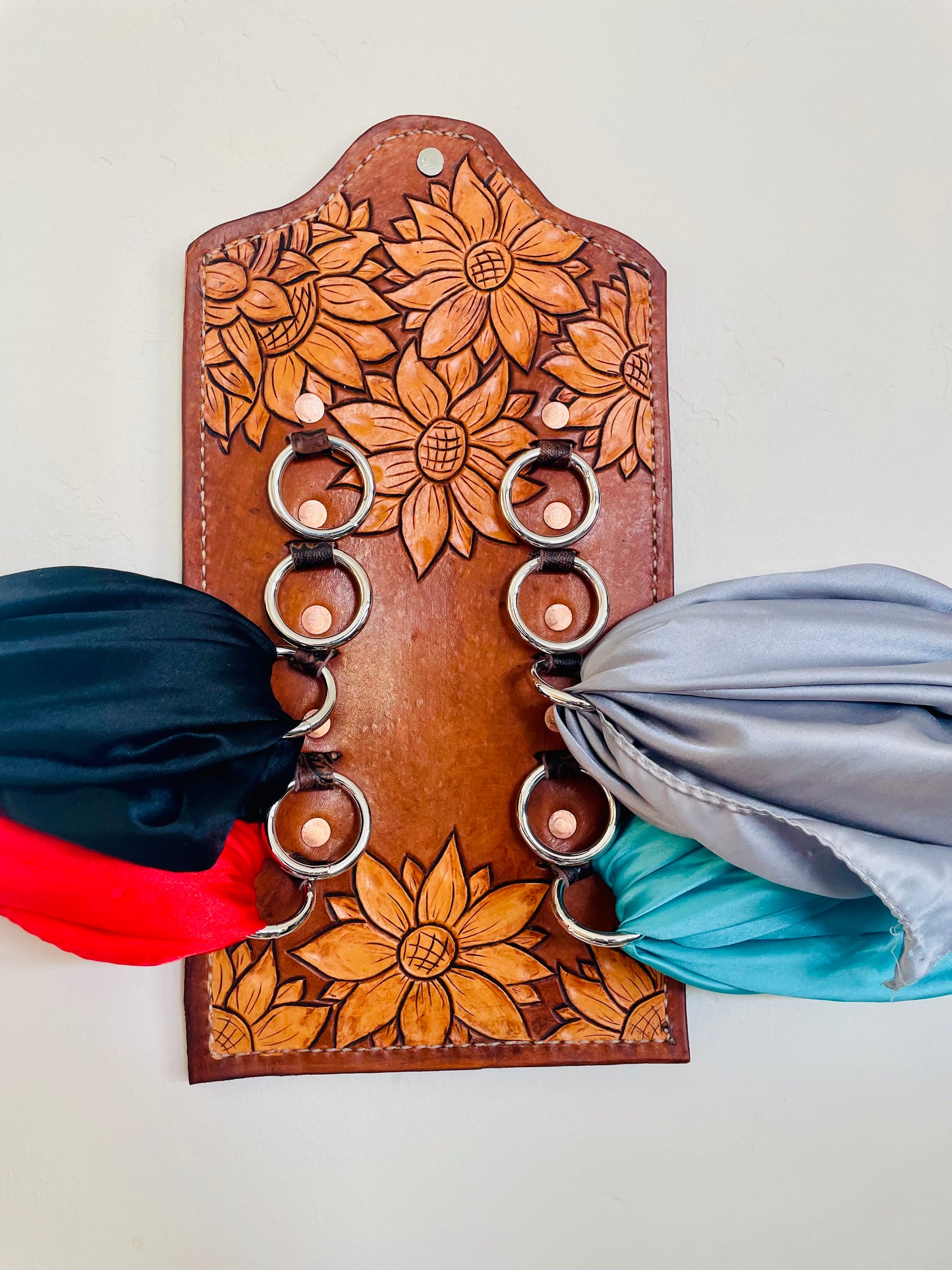 Leather wild rag holder