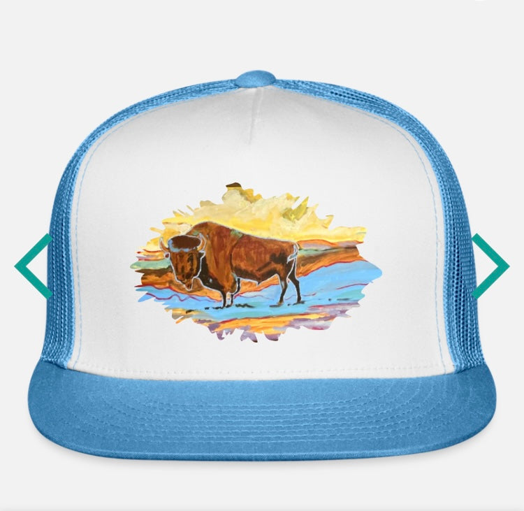 Woodrow the buffalo trucker cap